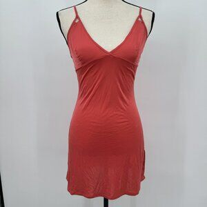 Victoria’s Secret orange mini slip dress women’s M lingerie sleepwear coquette